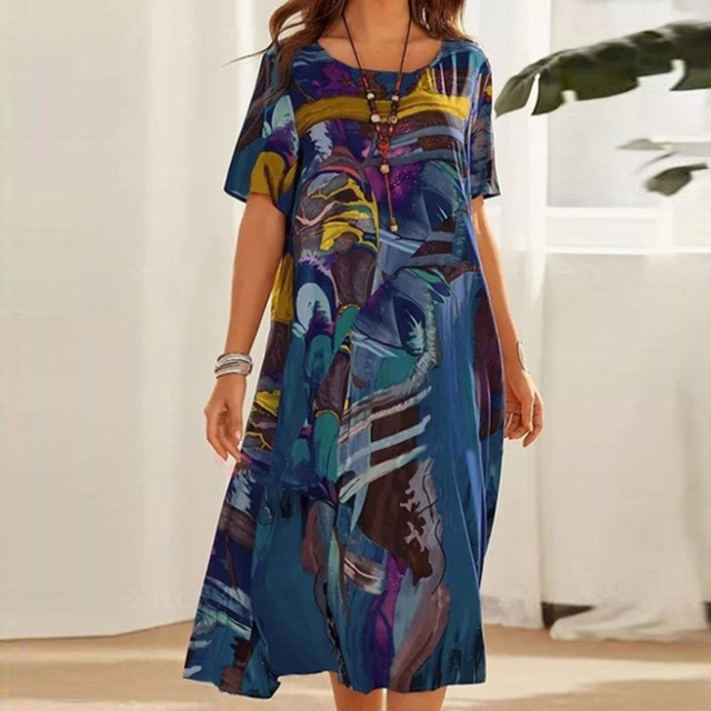 Eliška | Dámské vícebarevné elegantní šaty