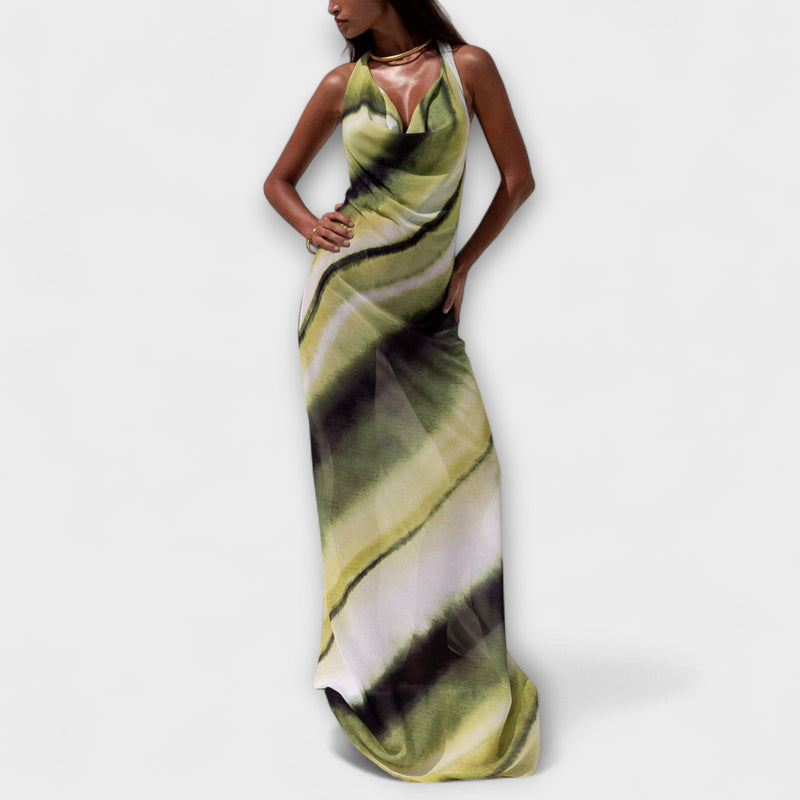 Klasické Tie-Dye Gradient Maxi Šaty