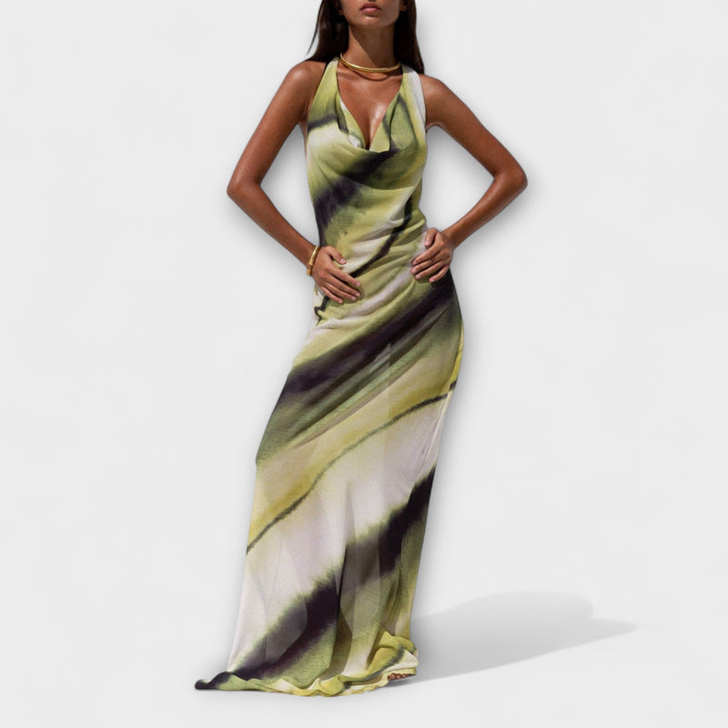 Klasické Tie-Dye Gradient Maxi Šaty