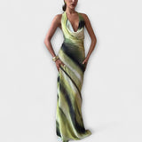Klasické Tie-Dye Gradient Maxi Šaty