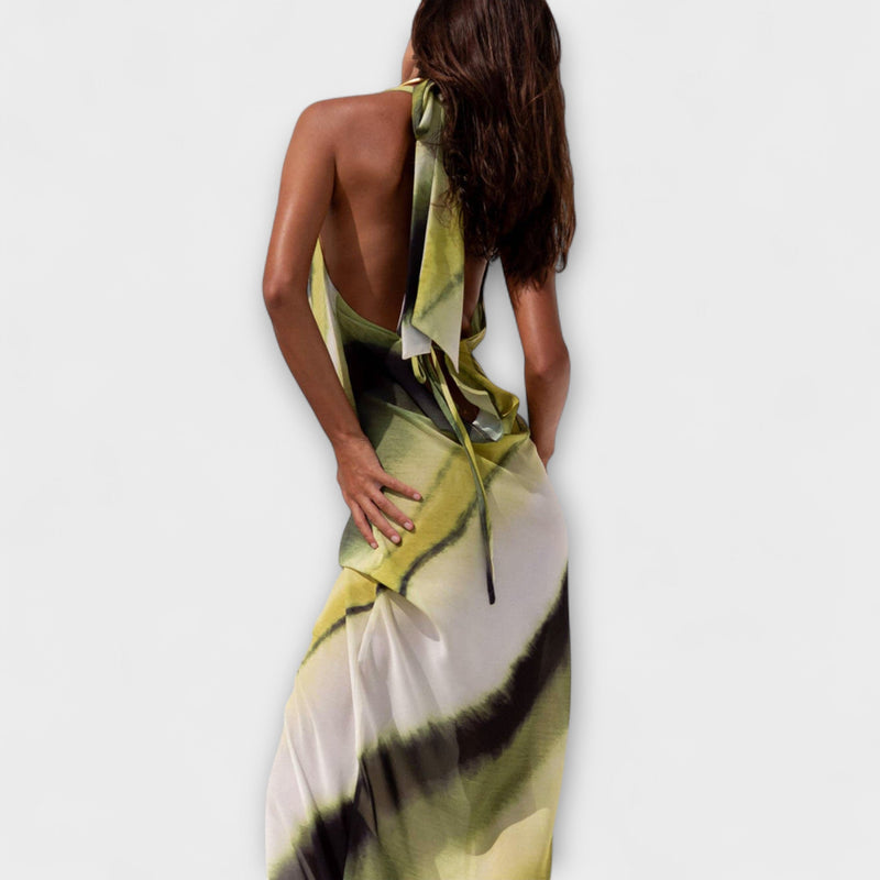 Klasické Tie-Dye Gradient Maxi Šaty