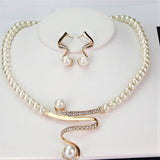 Elegant Wave Pearl Jewelry Set
