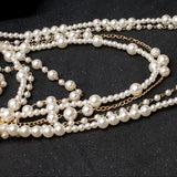 Boho Multi-Layered Pearl Statement Set