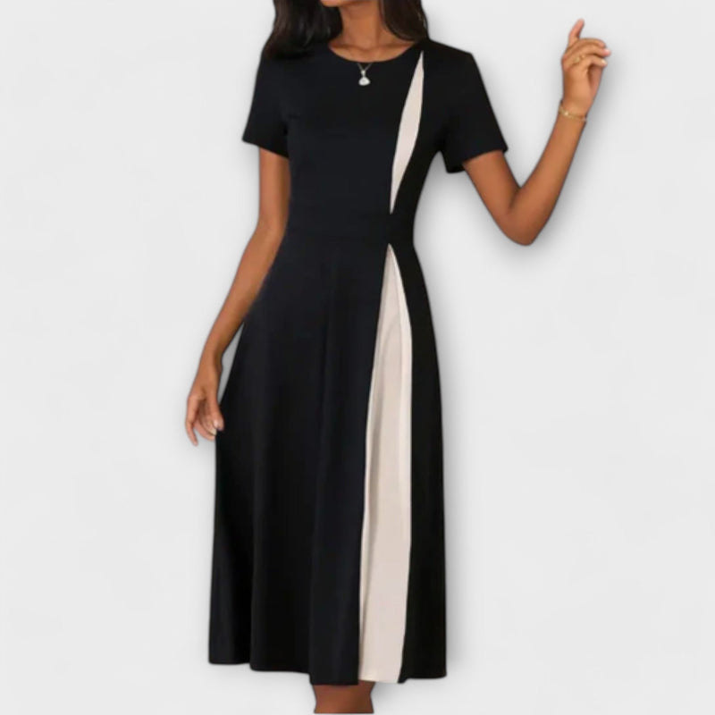 Hanne - Černobílé Midikleid