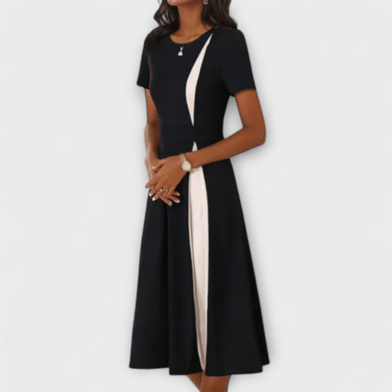 Hanne - Černobílé Midikleid