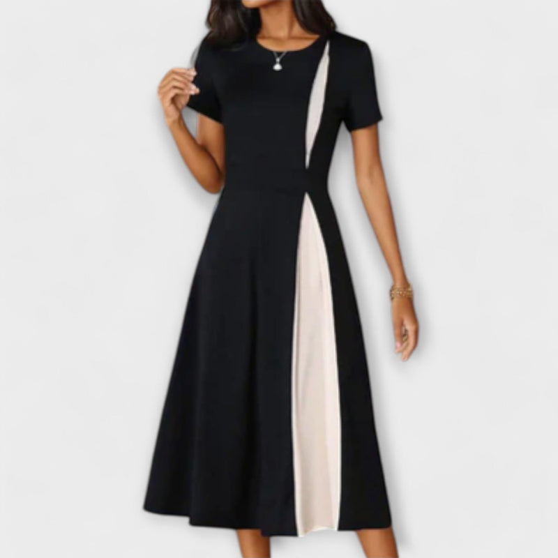 Hanne - Černobílé Midikleid