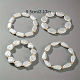 Pearl Statement Bracelet Set of 4