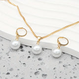 Elegant Graceful Pearl Necklace Set