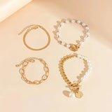 Luxe Layered Pearl Bracelet Set