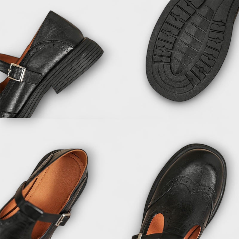 Isla - Elegantní kožené Mary Janes